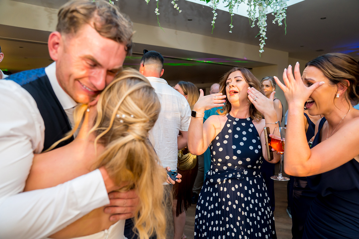 Group celebrating joyfully at a party