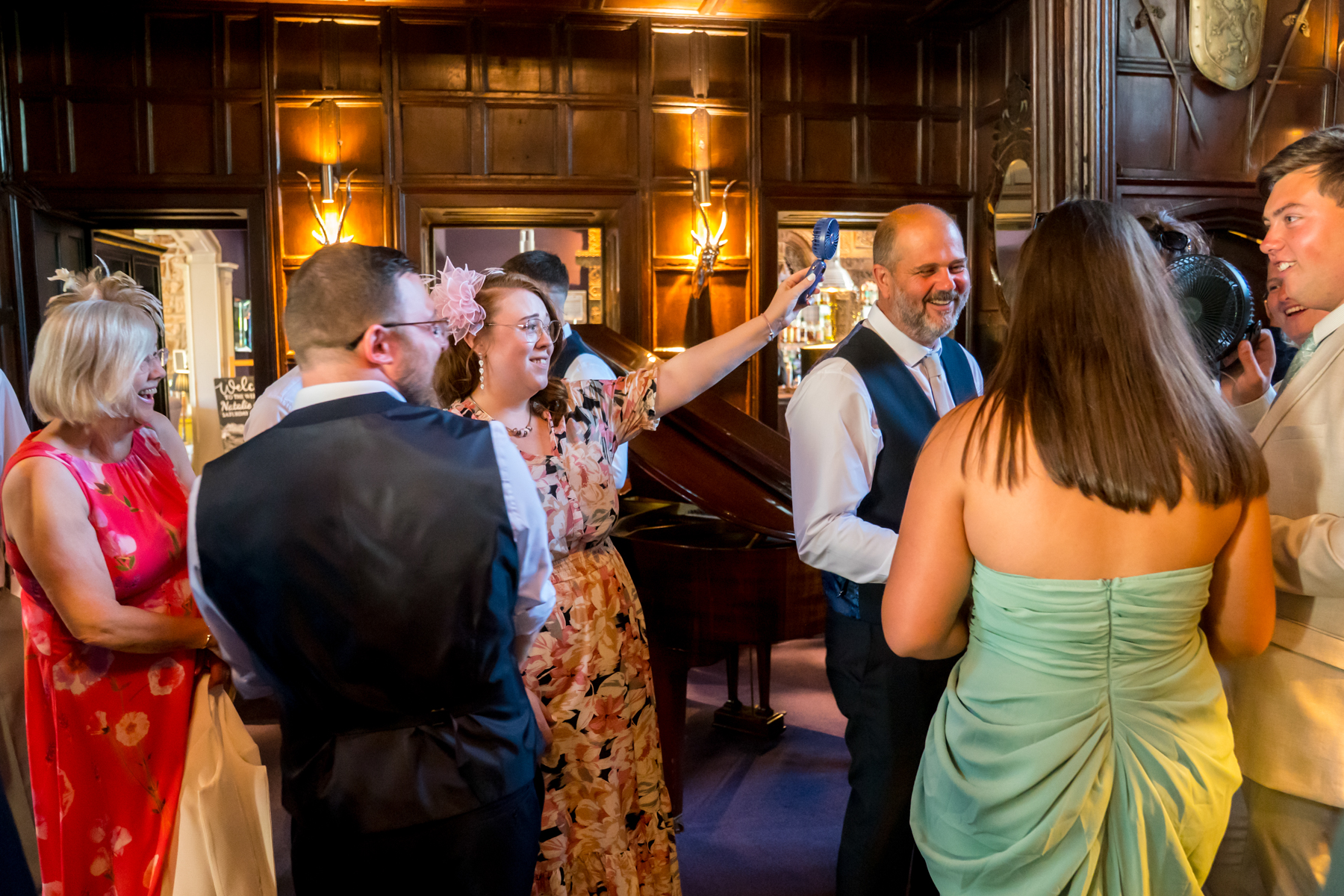 Group of people enjoying a social gathering.