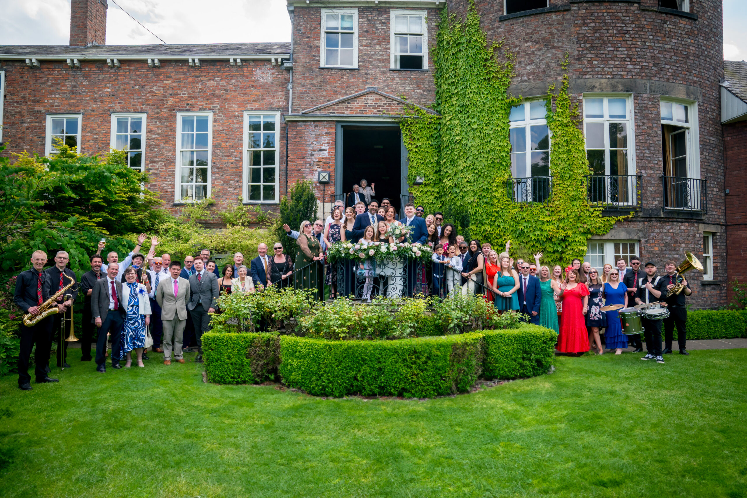 Large group at outdoor celebration